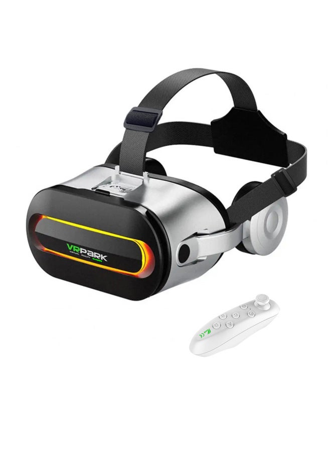 صندوق سماعة الواقع الافتراضي اللاسلكية VRPARK J60 نظارات ذكية عالية الدقة من قطعة واحدة آلة ترفيهية اجتماعية شائعة نظارات بلاستيكية - اللون: J60 أبيض Y1 أبيض - Image 1