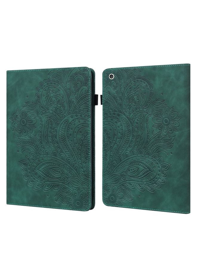 HuHa - Case Cover Peacock Embossed Pattern TPU + PU Horizontal Flip Leather Case with Holder & Card Slots & Wallet & Sleep / Wake-up Function For iPad mini 2019 / mini 4 / mini 3 / mini 2 / mini Green - Image 1