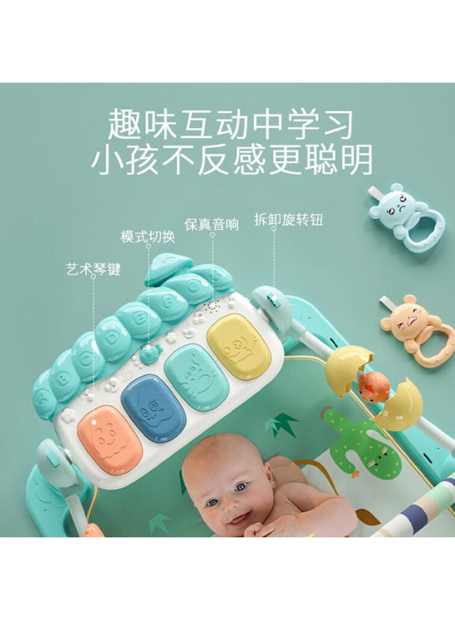 alt Baby Pedal Piano Fitness Rack 0-1 Year Old Baby Early Education Music Toy Game Pad With Guardrail Game Blanket - Image 4