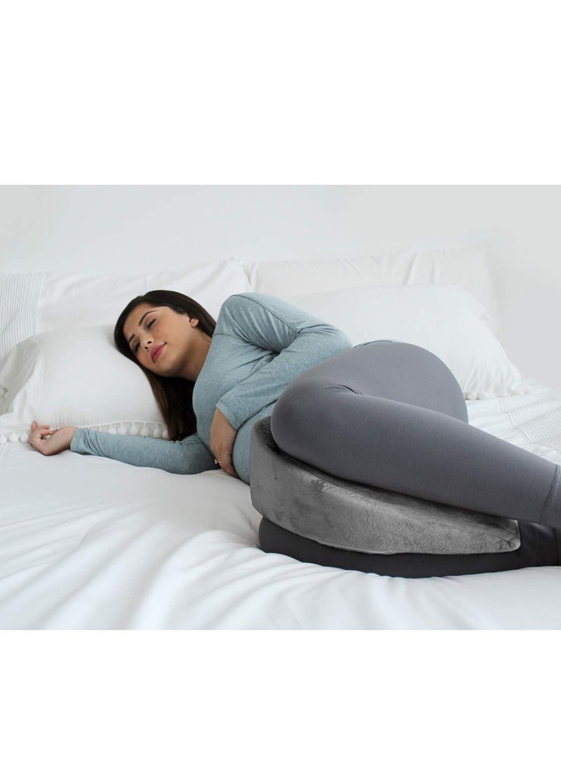 Arabest Pregnancy Pillow Pregnancy Wedge Pillow Belly Wedge Memory Foam Pregnancy Sleep Pillow Pregnancy Essentials Women's New Mother Gifts Grey - Image 5