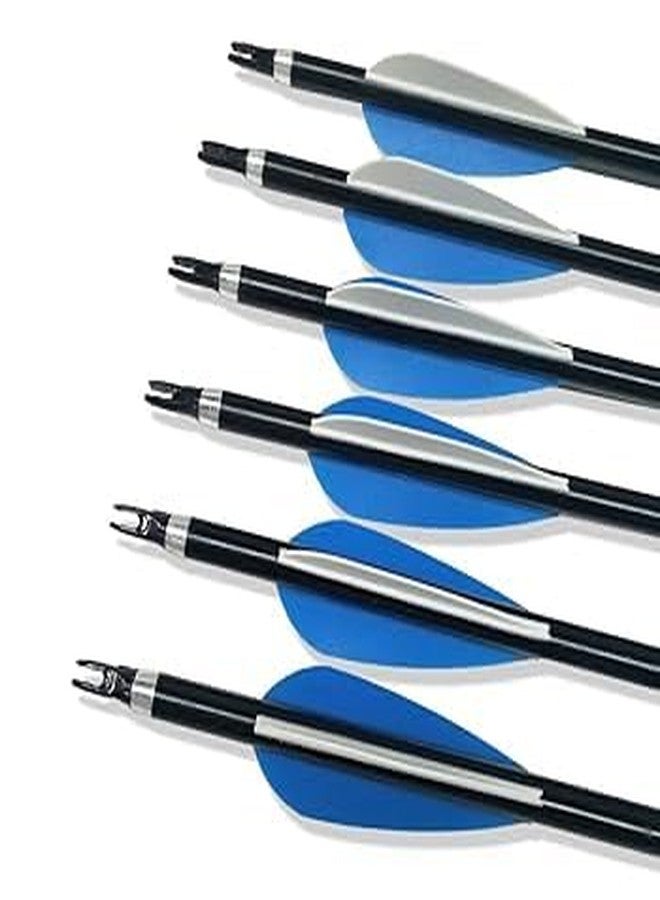 RedOak Archery Arrows for Recurve Bow Target Practice - Pack of 6 - Blue - 27 Inches - Image 3