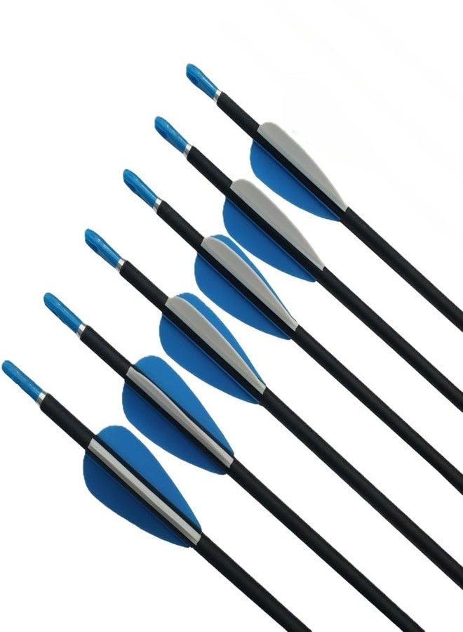 RedOak Archery Arrows for Recurve Bow Target Practice - Pack of 6 - Blue - 27 Inches - Image 1