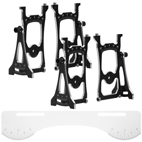 AMK MultiFunctional 110 RC Car Alignment Tool Camber Toe Slip Angle Gauge 110 RC Car Suspension Tuning Setup Gauge Aluminum Ultimate Suspension Steering Adjustment Tool - Image 1