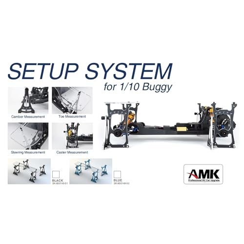 AMK MultiFunctional 110 RC Car Alignment Tool Camber Toe Slip Angle Gauge 110 RC Car Suspension Tuning Setup Gauge Aluminum Ultimate Suspension Steering Adjustment Tool - Image 5