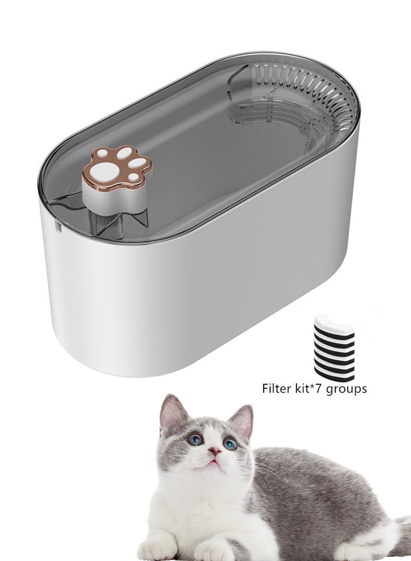 صن هوم نافورة مياه القطة ذات القدرة الكبيرة 3L نافورة مياه القطة التلقائية موزع مياه القطة مضخة هادئة للغاية نافورة مياه القطة متعددة الترشيح للشرب مناسبة للقطط الكلاب الحيوانات الأليفة الأخرى نافورة شرب الحيوانات الأليفة التلقائية مع الترشيح المتعدد - Image 1
