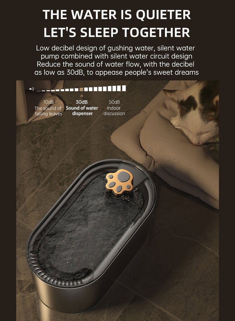 صن هوم نافورة مياه القطة ذات القدرة الكبيرة 3L نافورة مياه القطة التلقائية موزع مياه القطة مضخة هادئة للغاية نافورة مياه القطة متعددة الترشيح للشرب مناسبة للقطط الكلاب الحيوانات الأليفة الأخرى نافورة شرب الحيوانات الأليفة التلقائية مع الترشيح المتعدد - Image 4