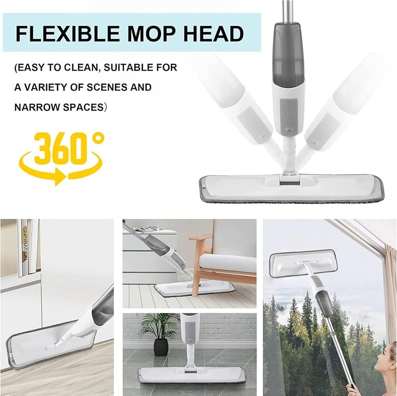 Sulfar Spray Mop for Floor Cleaning With Removable Washable Pad, Refillable Bottle for Kitchen Wood, Ceramic Tiles, Dust Cleaning - Assorted Colors - Image 3
