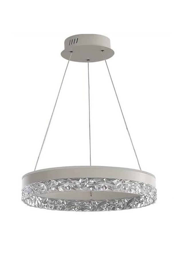A F N Lighting - AFN LIGHTING Modern Crystal Round Chandelier - LED Dimmable Pendant Lamp with Ripple Acrylic Border for Bedroom, LED Ceiling Lights for Living Room, Kitchen Chandelier, Gold Chandelier - Image 1