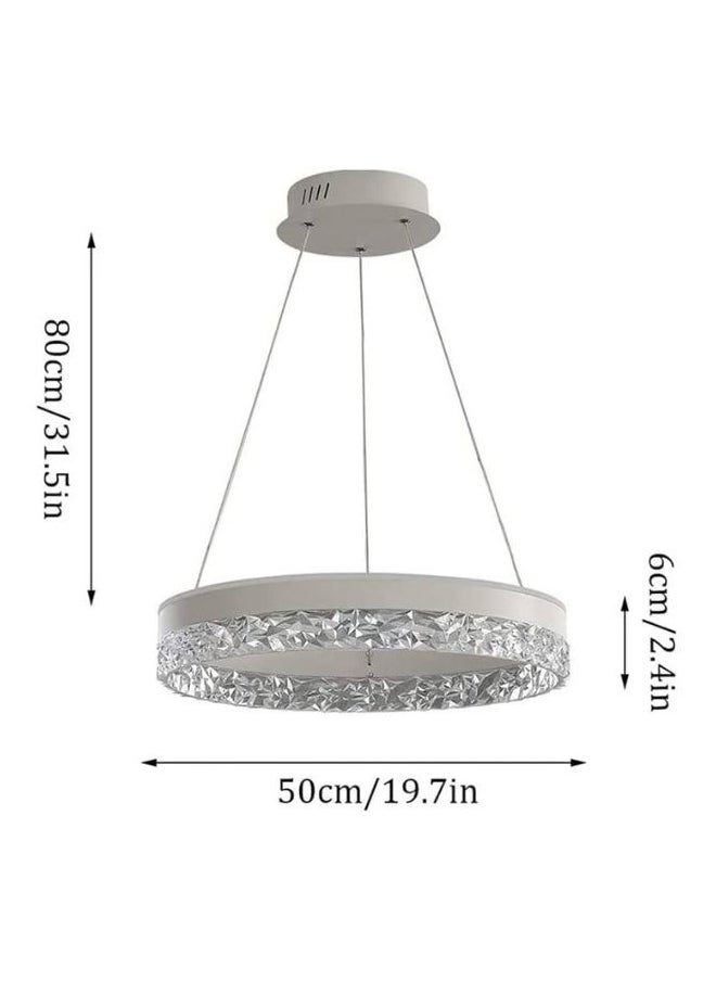 A F N Lighting - AFN LIGHTING Modern Crystal Round Chandelier - LED Dimmable Pendant Lamp with Ripple Acrylic Border for Bedroom, LED Ceiling Lights for Living Room, Kitchen Chandelier, Gold Chandelier - Image 1