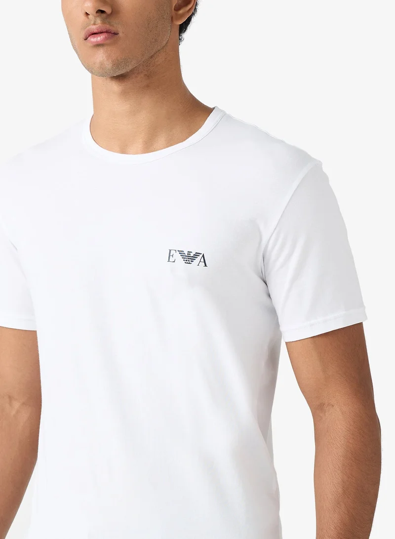 EMPORIO ARMANI  2 Pack Of Logo Crew Neck T-Shirt for Men | Best Price UAE