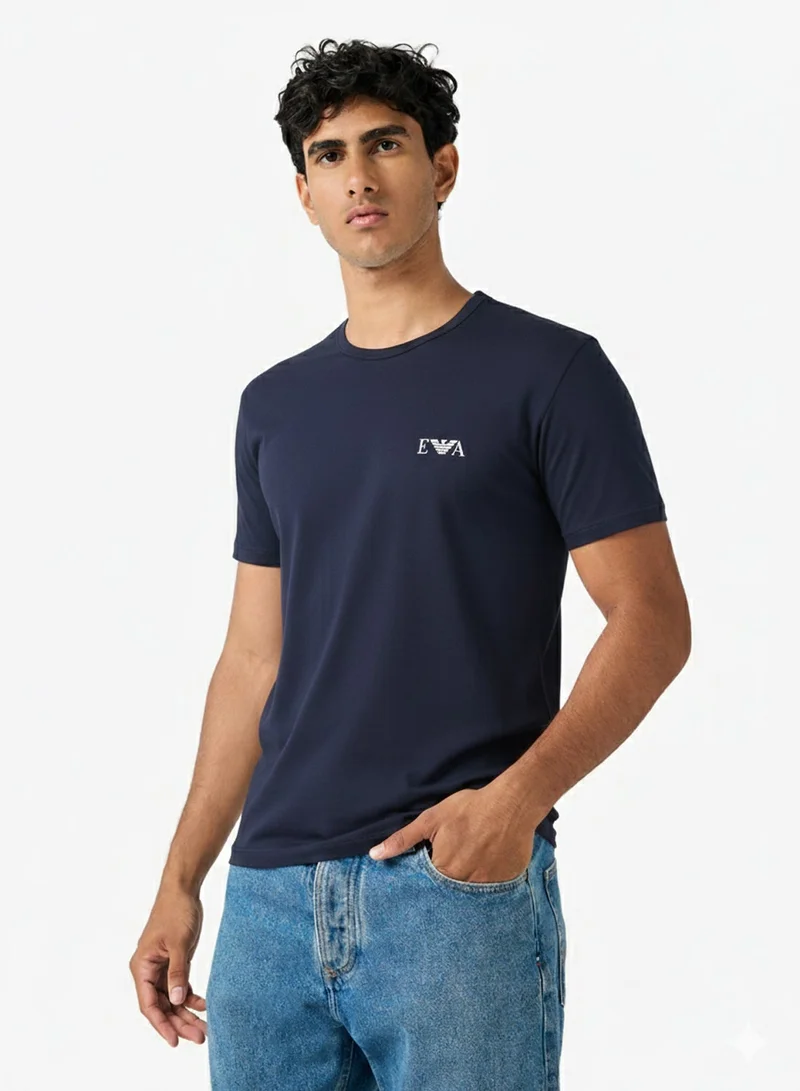 EMPORIO ARMANI  2 Pack Of Logo Crew Neck T-Shirt for Men | Best Price UAE
