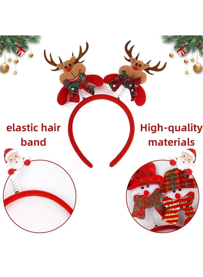 Beauenty Christmas Glasses Frame Christmas Headbands Christmas Hats Set of 24, Hair Hoop Eyewear Eyeglasses Christmas Decoration, Santa Hat Christmas Photo Props for Xmas Party Supplies for kid - Image 2