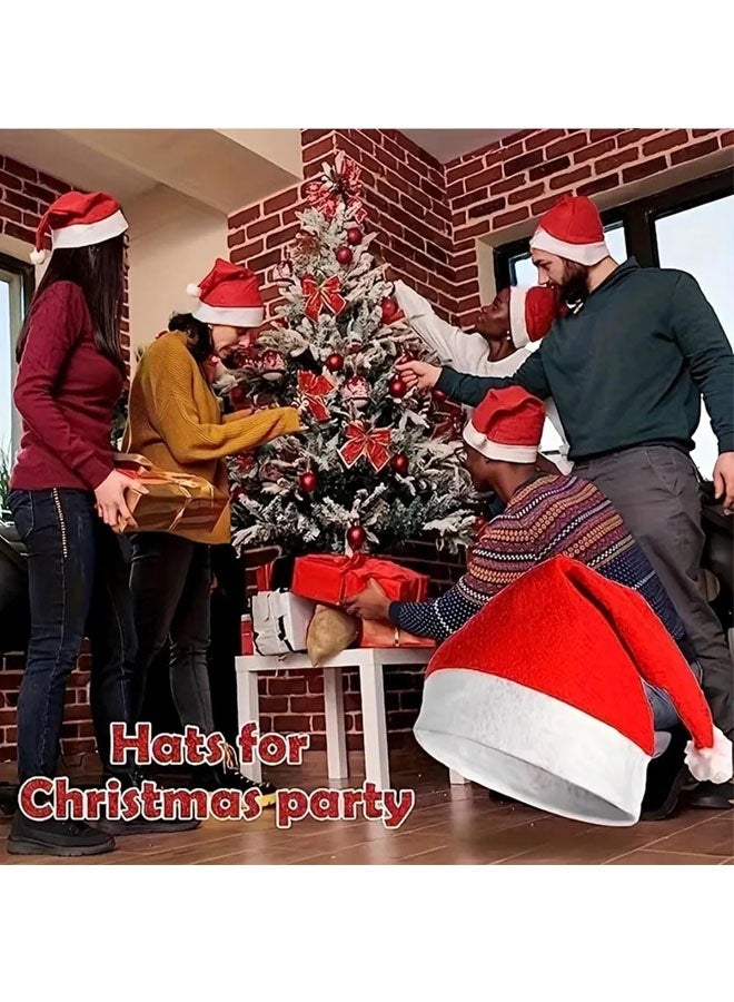 Beauenty Christmas Glasses Frame Christmas Headbands Christmas Hats Set of 24, Hair Hoop Eyewear Eyeglasses Christmas Decoration, Santa Hat Christmas Photo Props for Xmas Party Supplies for kid - Image 5