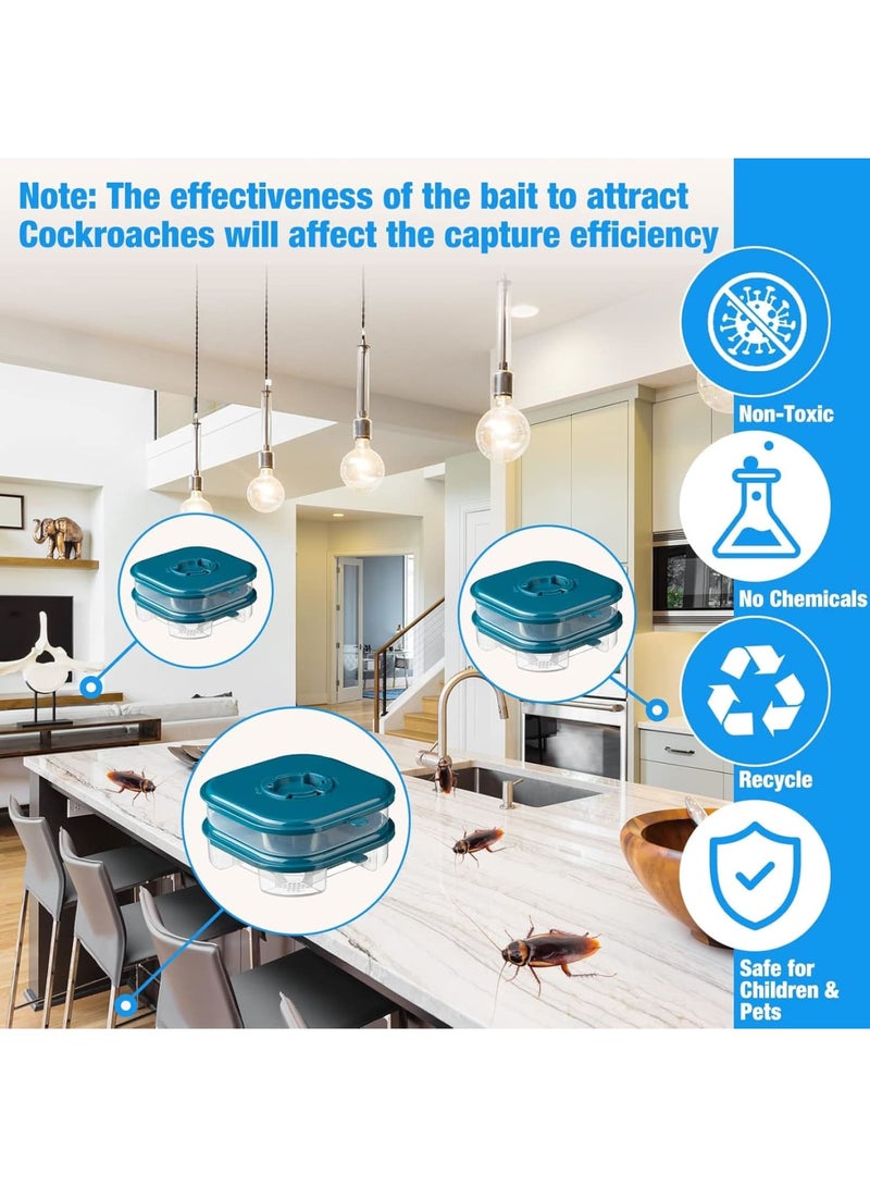 SYOSI Cockroach Trap Double, Roach  Indoor Infestation Efficient, Layer Roach Trap, Reusable Safe Cockroach  For Ants Pet Outdoor Indoor Home, Large Opening Design (2 Pieces)  - Image 5