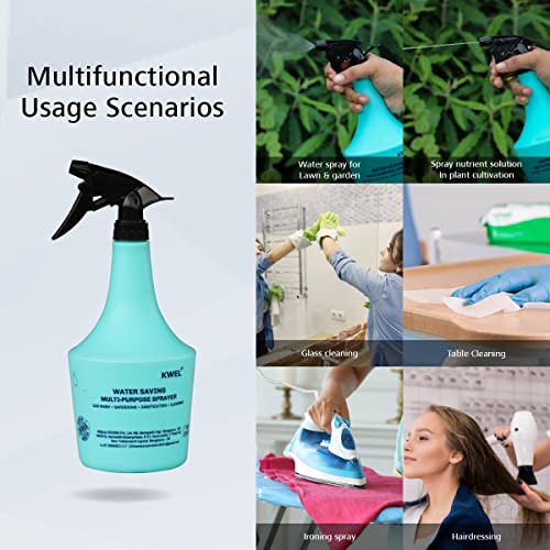 KWEL Spray Bottle (Aqua) 1000 ML for Multipurpose Use - Blue Pack of 6 - Image 5