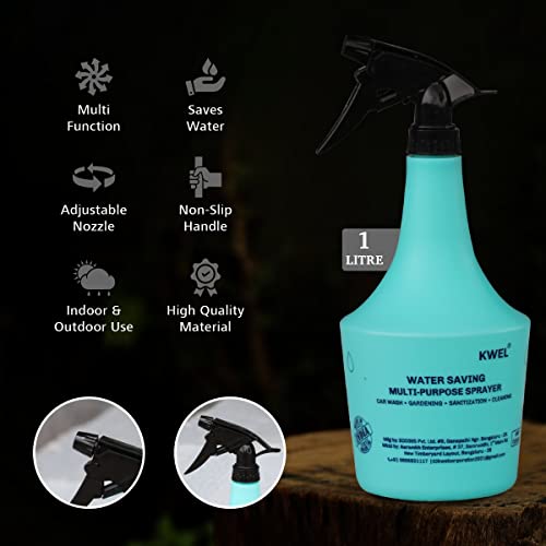 KWEL Spray Bottle (Aqua) 1000 ML for Multipurpose Use - Blue Pack of 6 - Image 4