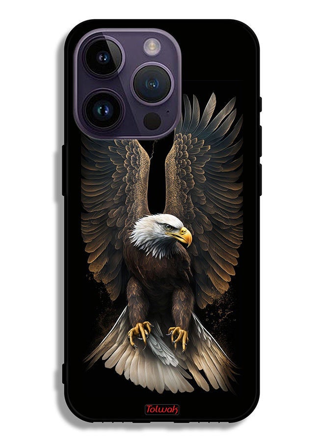Tolwak حافظة حماية آبل آيفون 14 برو - نسر بأجنحة منتشرة - Image 2