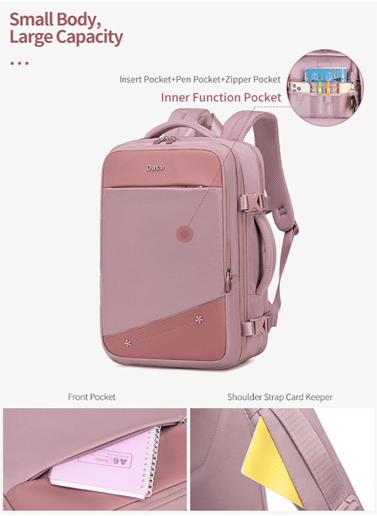Chantria - Professional Female Laptop Backpack, Women Travel Backpack with USB Charging Port, College Bookbag for Student - Image 1