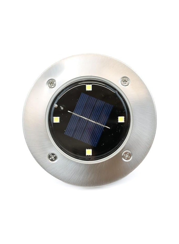 مصابيح LED تعمل بالطاقة الشمسية في الهواء الطلق، مجموعة من 4 مصابيح للفناء او التزيين او المناظر الطبيعية | تعمل بالطاقة الشمسية، سهلة الاستخدام، واضواء خارجية مقاومة للعوامل الجوية، أبيض - Image 2