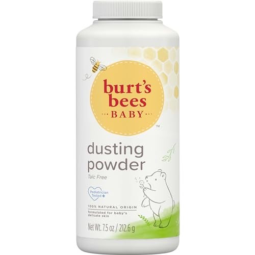 Burt's Bees Baby Dusting Powder, 100% Natural Origin, Talc-Free, Pediatrician Tested, 7.5 Ounces, Pack May Very