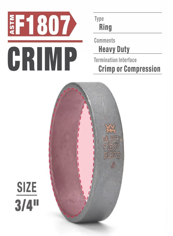 IWISS 3/4-Inch PEX Pipe Crimp Copper Rings, Skid-Proof, F1807 Standard-50pcs - Image 2