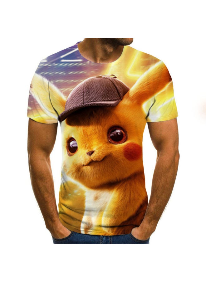E-commerce ManufacTurer Supply Men's 3D Pikachu PrinTeD Casual Fashion Pullover T-shirT TrenDy ProDucT-Color:TXU—1289-Size:S  - Image 3