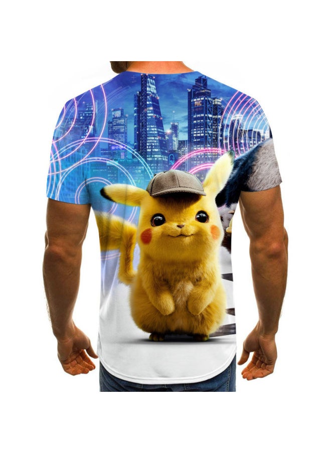 E-commerce ManufacTurer Supply Men's 3D Pikachu PrinTeD Casual Fashion Pullover T-shirT TrenDy ProDucT-Color:TXU—1289-Size:S  - Image 4