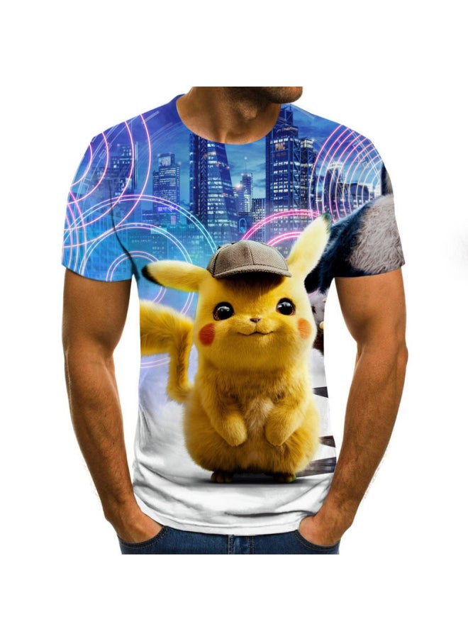 E-commerce ManufacTurer Supply Men's 3D Pikachu PrinTeD Casual Fashion Pullover T-shirT TrenDy ProDucT-Color:TXU—1289-Size:S  - Image 5