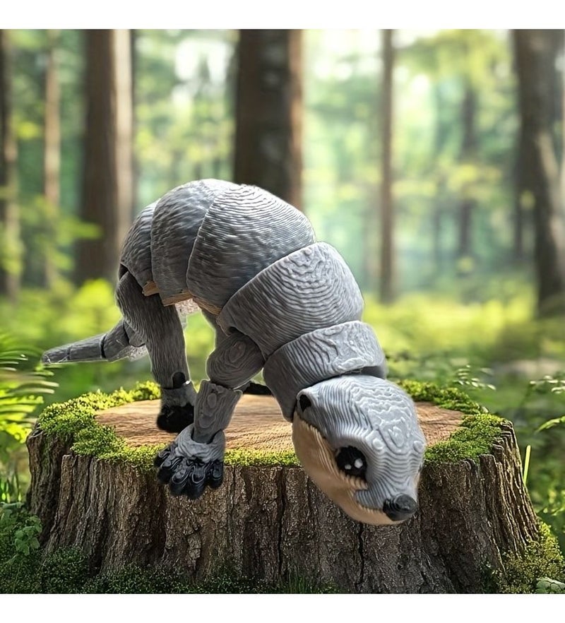 Grey 3D Printed Otter Hinged Beaver Statue Car Decoration Holiday Gift - Image 5
