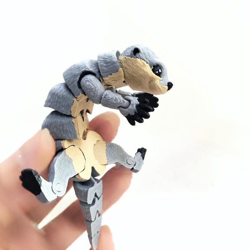 Grey 3D Printed Otter Hinged Beaver Statue Car Decoration Holiday Gift - Image 3