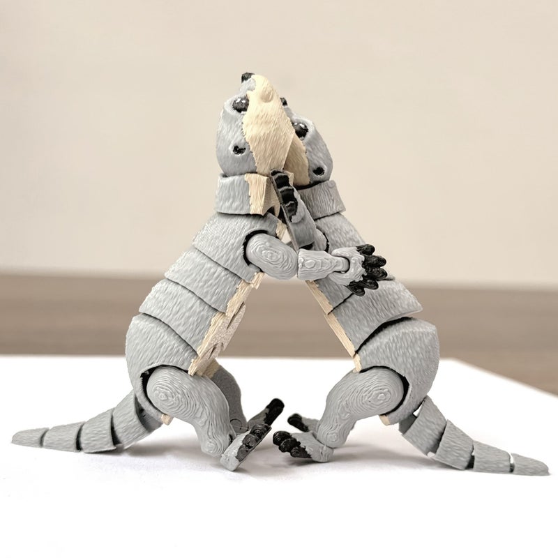 Grey 3D Printed Otter Hinged Beaver Statue Car Decoration Holiday Gift - Image 2