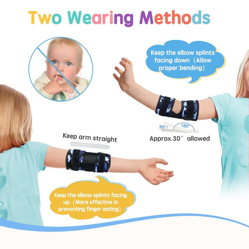 Zelen Thumb Sucking Stopper Deterrent Finger Sucking Prevention Nail Biting Treatment for Kids Thumb Guard Stop Thumb Sucking Kids Elbow Brace Anti Nose Picking Prevent Scratching Face (1PCS) - Image 5