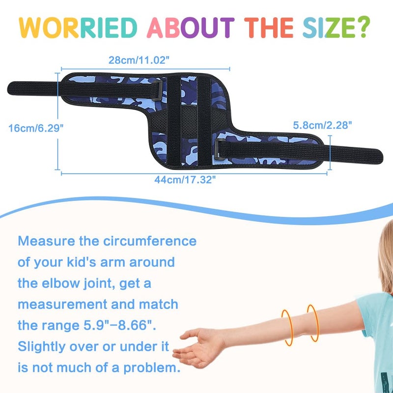 Zelen Thumb Sucking Stopper Deterrent Finger Sucking Prevention Nail Biting Treatment for Kids Thumb Guard Stop Thumb Sucking Kids Elbow Brace Anti Nose Picking Prevent Scratching Face (1PCS) - Image 3