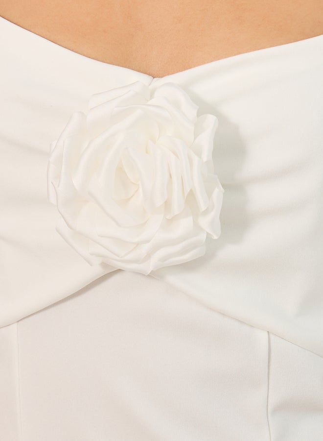 Styli Ivory A-Line Dress  - Image 4