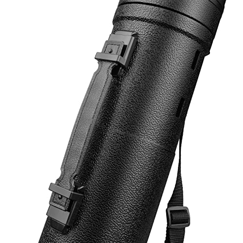 deziine� Document Tube,Plastic Expanding Poster/Art/Document Storage Tube 24.5 to 40 inches Adjustable with Carrying Strap Waterproof and Light-Resistance Telescoping Carrying Case Black. - Image 4