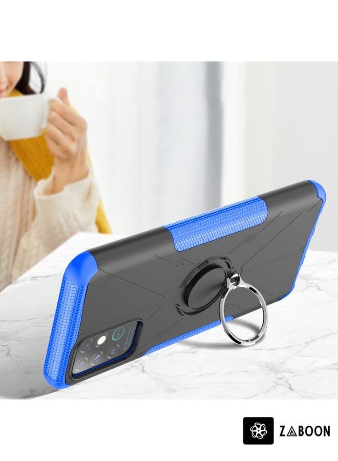 Zaboon Protective Case Cover For Infinix Note 8 Armor Bear Shockproof PC + TPU Protective Case with Ring Holder - Image 4