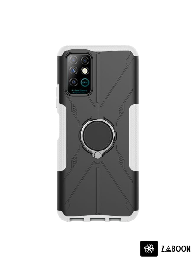 Zaboon Protective Case Cover For Infinix Note 8 Armor Bear Shockproof PC + TPU Protective Case with Ring Holder - Image 2