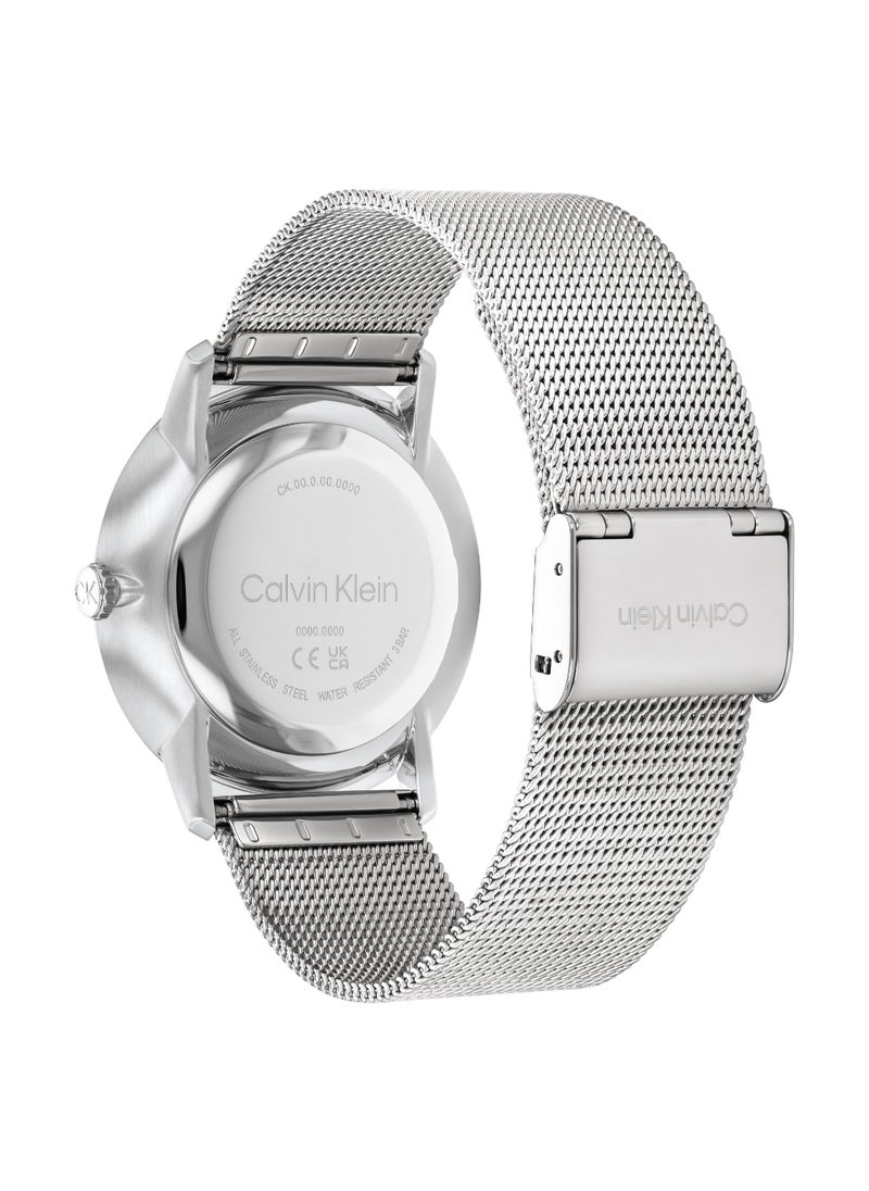 CALVIN KLEIN - ساعة دائرية أنالوج للجنسين بهيكل أزرق - 25300010 - Image 1