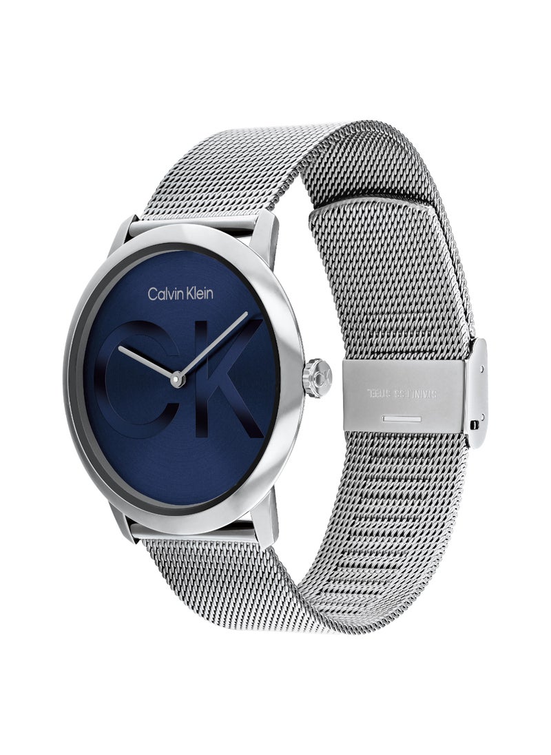 CALVIN KLEIN - ساعة دائرية أنالوج للجنسين بهيكل أزرق - 25300010 - Image 1
