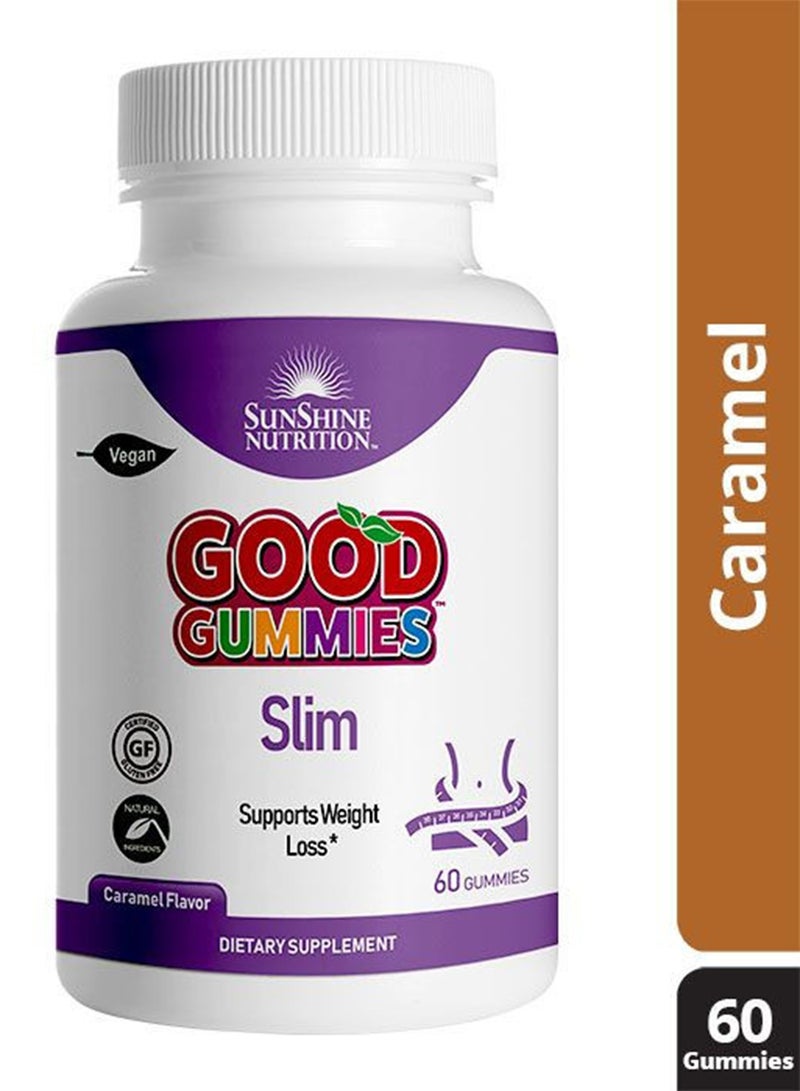 SUNSHINE NUTRITION Good Gummies Caramel Flavor Slim Dietary Suplement Supports Weight Loss 60 Units - Image 2