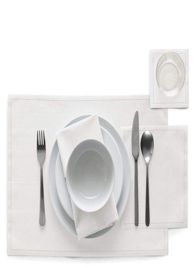 MY DRAP Basics Cotton Cocktail Napkin, 2 Packs of 50 Per Roll, Cream, 4.3 x 4.3 Inch - Image 3