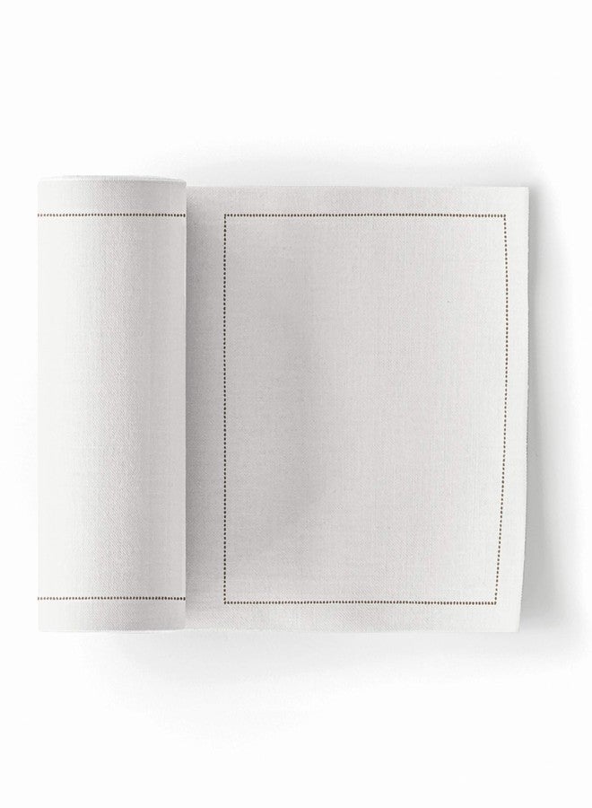 MY DRAP Basics Cotton Cocktail Napkin, 2 Packs of 50 Per Roll, Cream, 4.3 x 4.3 Inch - Image 1