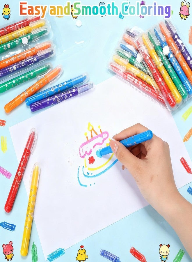 Lewtemi 120 Pcs Gel Crayons 6 Watercolor Rainbow Crayons Easter Basket Stuffers Twistable Washable Tempera Paint Sticks Art Drawing Painting Supplies for Paper, Glass, Mirrors and Windows - Image 4