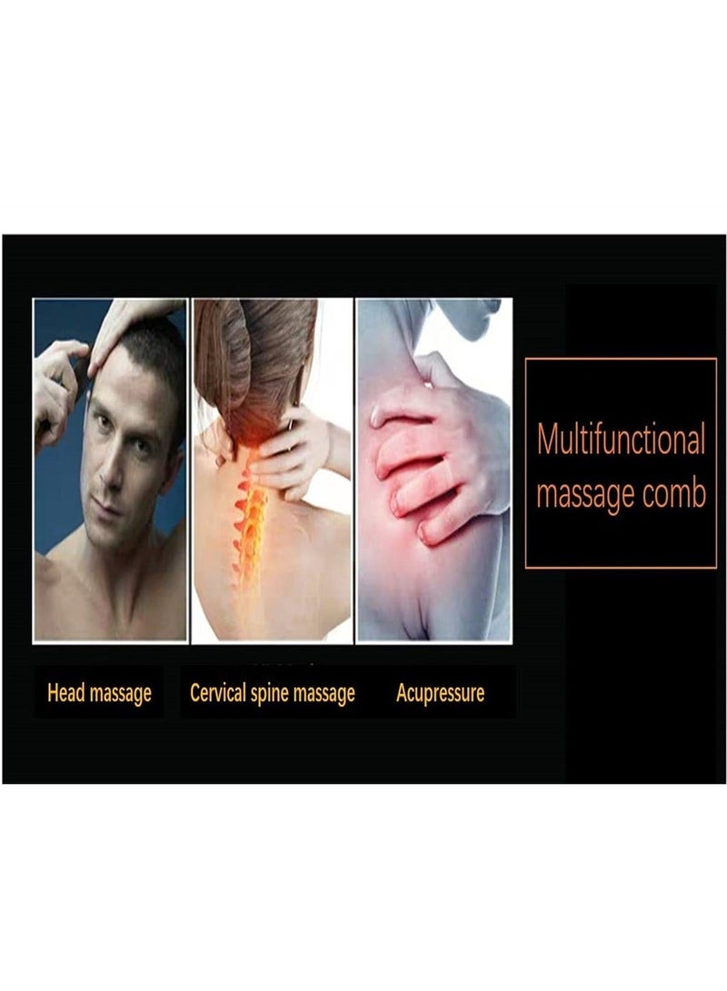 Green Sandalwood Multifunctional Massage Comb, Head Scalp Massage No Static, Wooden Massage Comb, Gua Sha Scraping Scalp and Hair Massage, Scalp Stimulator, Facial Body Massager - Image 5