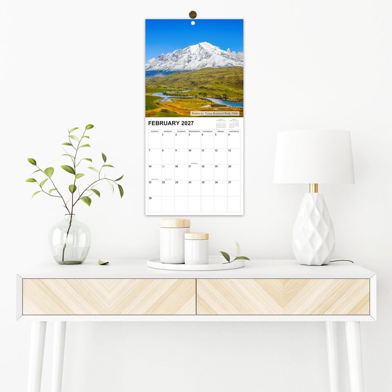Chambom 2026-2027 Calendar - 18-Month Wall Calendar 2026-2027 from Jan. 2026 - Jun. 2027, 2026 Wall Calendar, 12" x 24"(open), Calendars with Unruled Blocks, Holidays, Thick Paper for Organizing & Planning - Image 2
