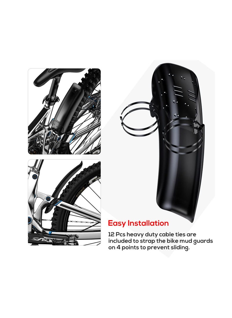 Generic - 2 PCS Universal Mountain Bike Fender Set, Adjustable Full-Cover Mudguards for MTB, Thickened and Widened Front & Rear Bicycle Fenders, Perfect for Mud Protection. - Image 1