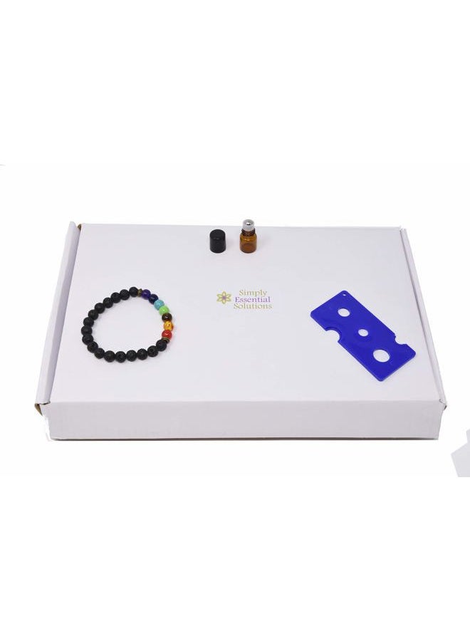 Simply Essential Solutions 100pcs 1mL (1/4 dram) Amber Mini Glass Stainless Steel Roller Bottle 1cc Amber Sample Vial Small Essential Oil Bottle Travel Must + one 7 Chakra Bracelet with Volcanic Lava for essential oil diffusing - Image 1