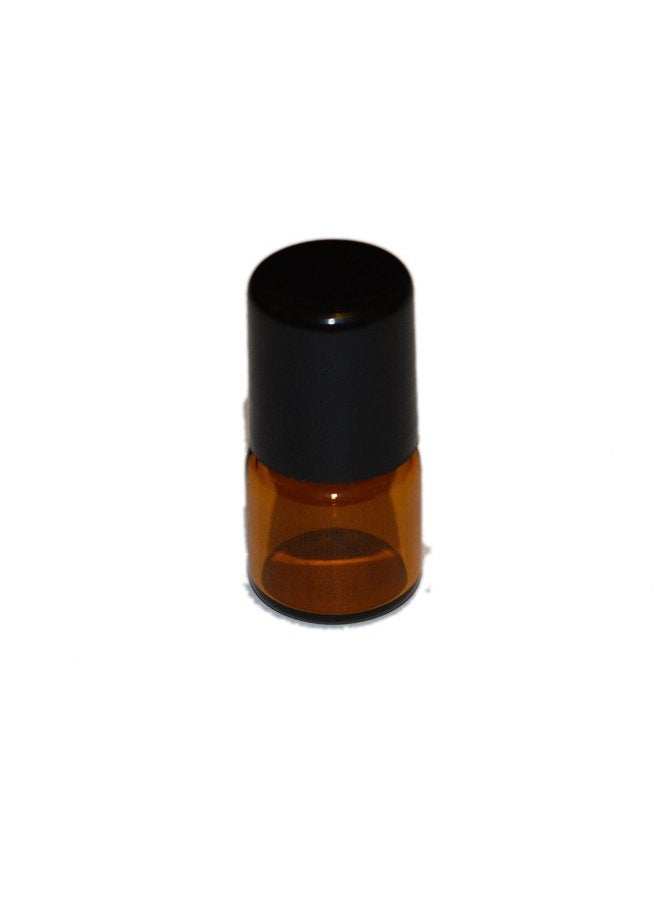 Simply Essential Solutions 100pcs 1mL (1/4 dram) Amber Mini Glass Stainless Steel Roller Bottle 1cc Amber Sample Vial Small Essential Oil Bottle Travel Must + one 7 Chakra Bracelet with Volcanic Lava for essential oil diffusing - Image 5