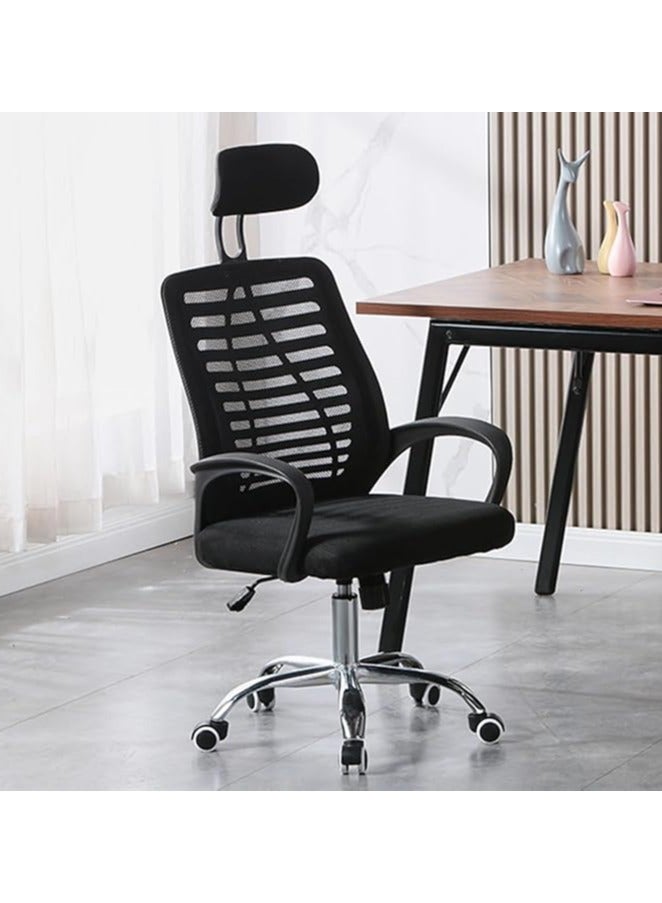 Office Chair Ergonomic Desk Chair Adjustable Task Chair for Lumbar Back Support Mesh Back Computer Chair Rolling Swivel and Armrest Modern Executive Home Office Desk Chairs (Black)
