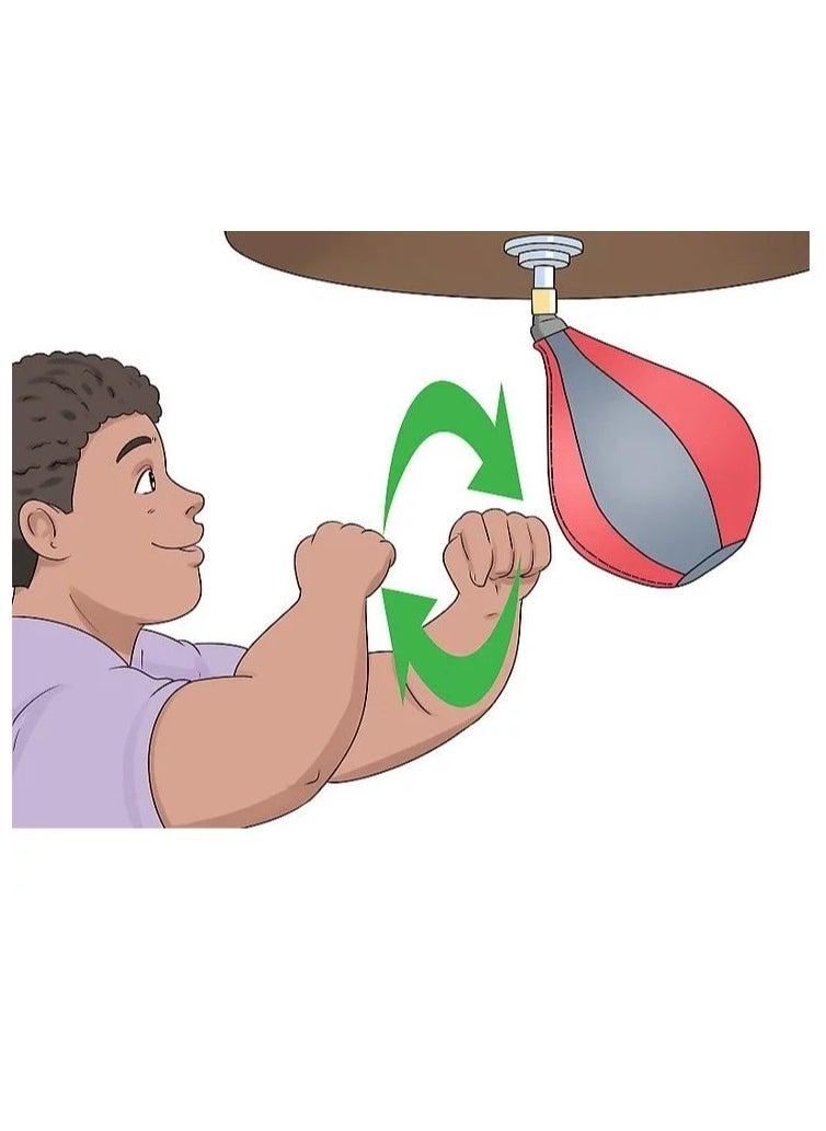 مينجشي - كرة سرعة معلقة لتدريب الملاكمة من جلد PU مع مضخة، أزرق/أسود - Image 1